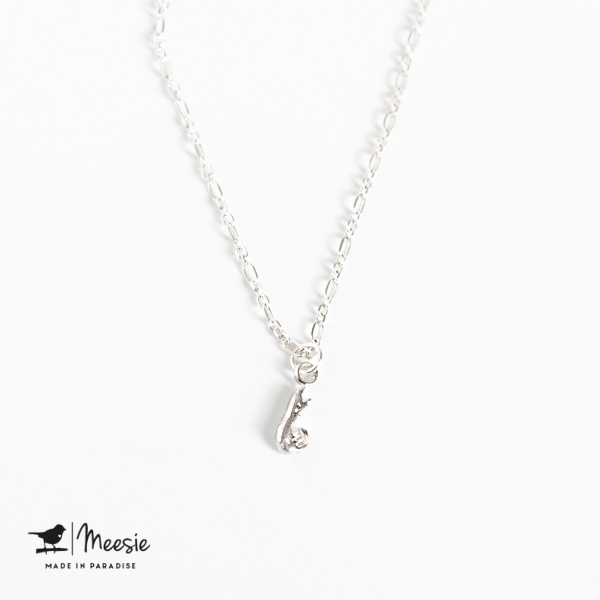 Ketting: Shortie Garnaaltje bedel zilver - 3 stuks Ketting: Shortie Garnaaltje bedel zilver - 3 stuks